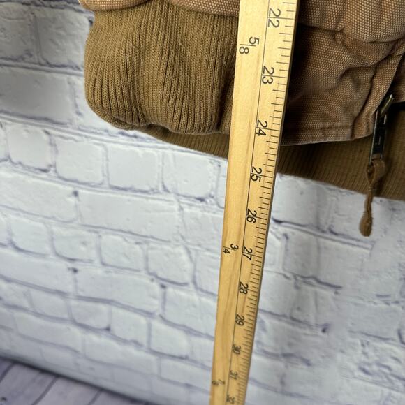 Justin Original Workwear Utility Jacket Heavy Duty Brown Canvas hooded Med/Lg* - Picture 9 of 16